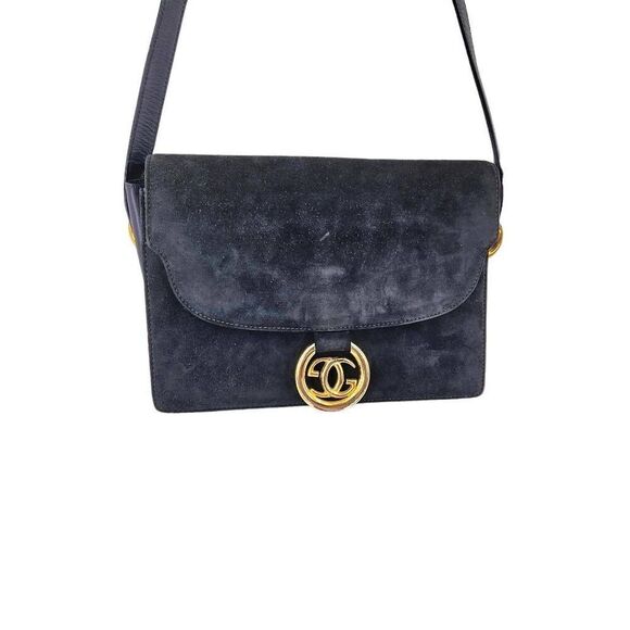 Rare Vintage Gucci Navy Blue GG Ring Torchon Shoulder Bag | Circa 1960s-1970s - Picture 9 of 9